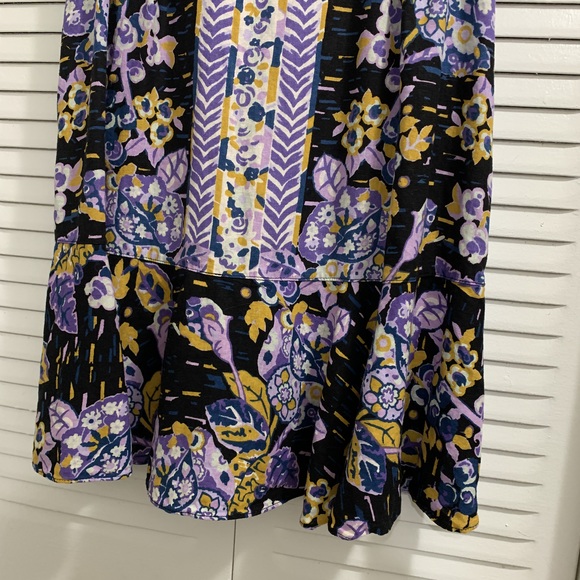 Free People Floral Tunic Black Size Medium - Picture 8 of 10